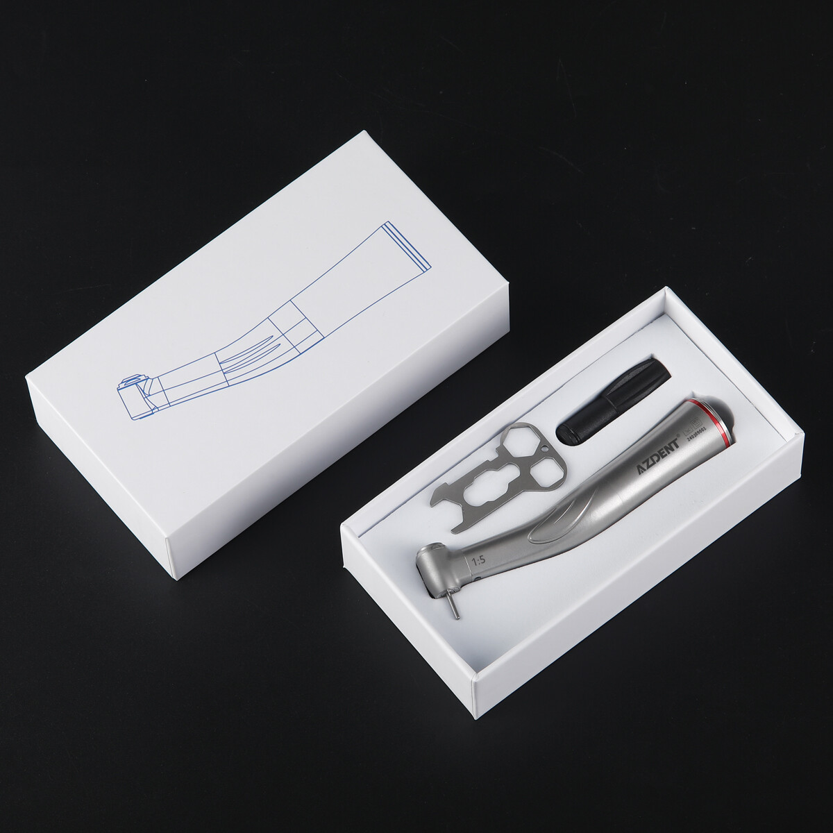 Dental 1:5 Increasing Contra Angle Fiber Optic Handpiece F E-type Electric Motor