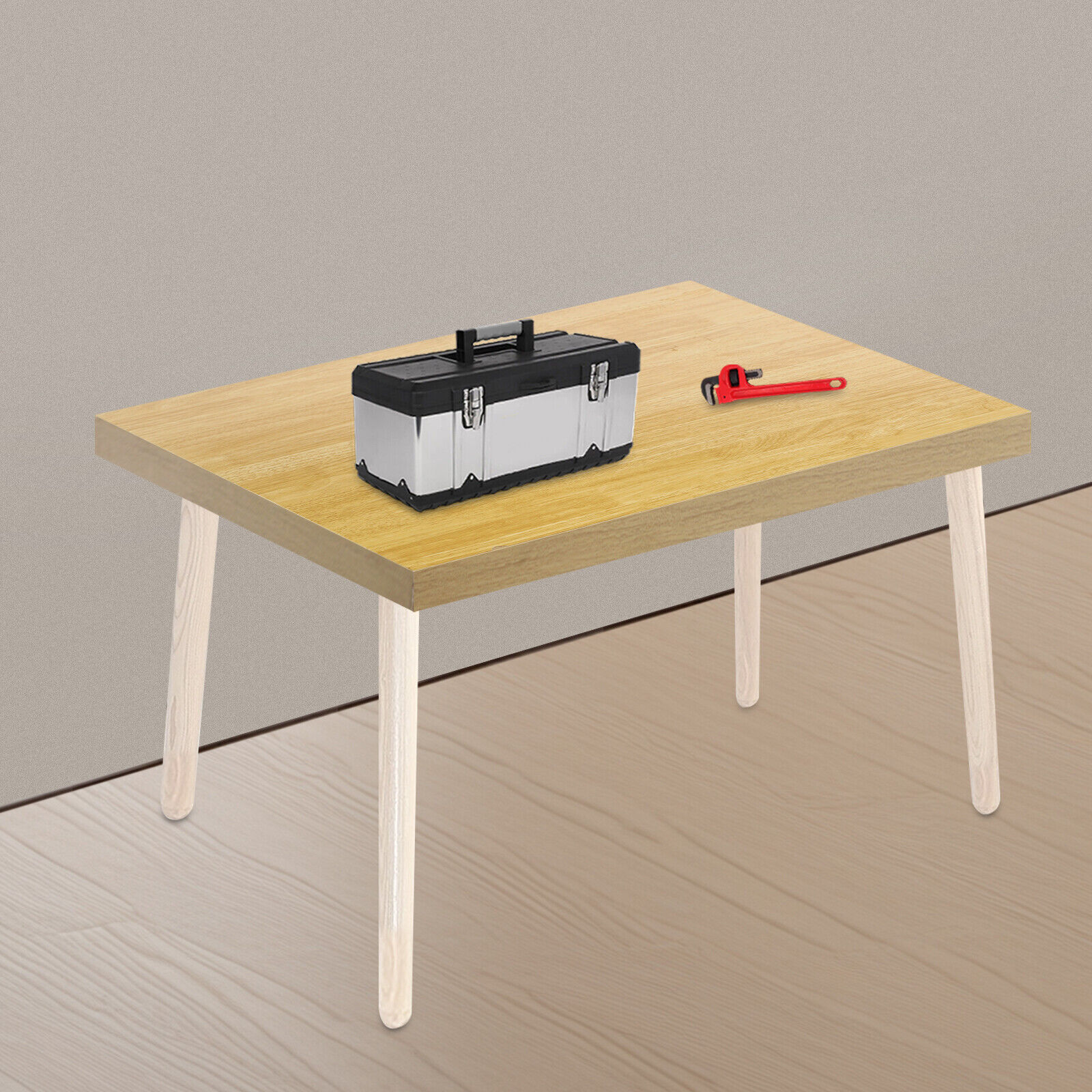 Plywood Rectangular Tabletop 75 × 60 × 3.5 cm Wood Color 35mm