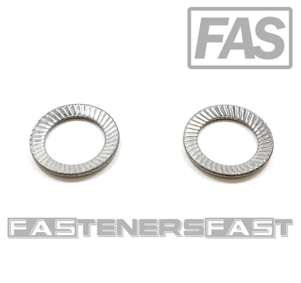 (100) M8 Stainless Steel Type S Safety Lock Washer – Schnorr style washer A2