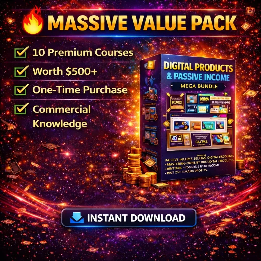 Digital Products Passive Income Bundle, POD Business, Digital Download