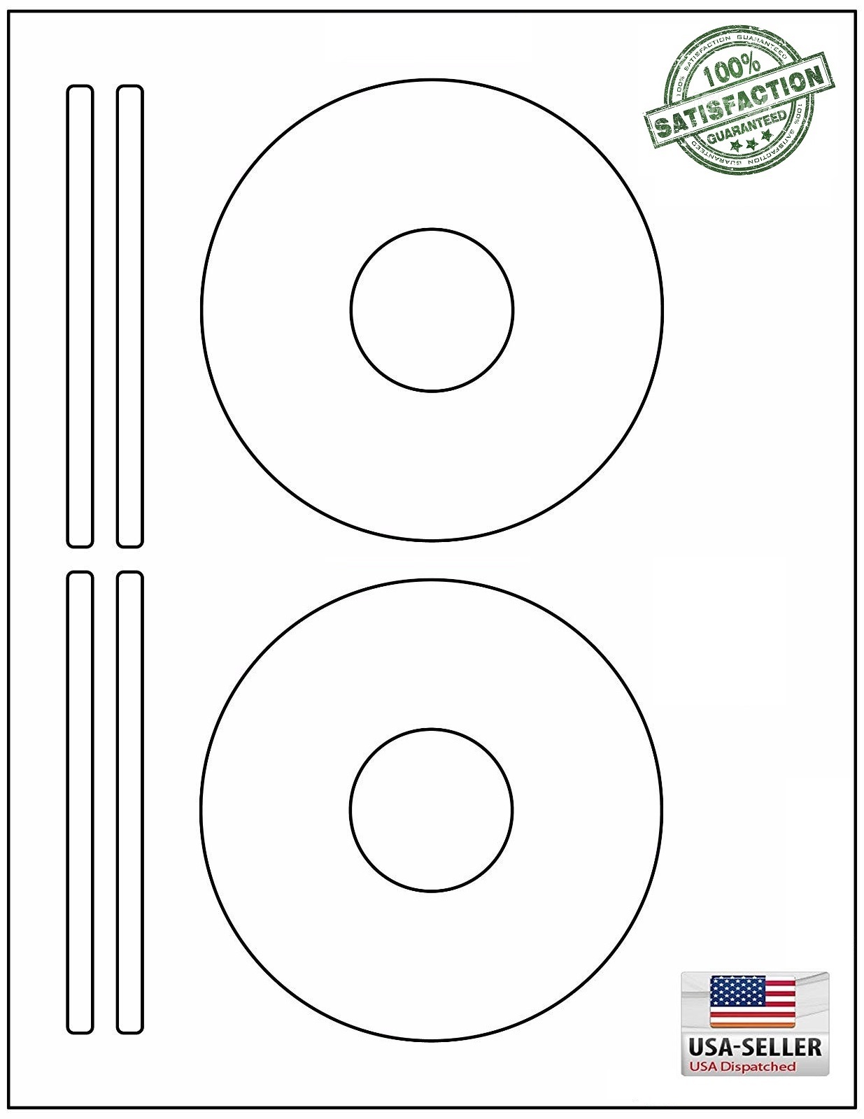 400 CD/ DVD Laser and Ink Jet Labels – Template 5931, 8931, 8692 -200 Sheets!