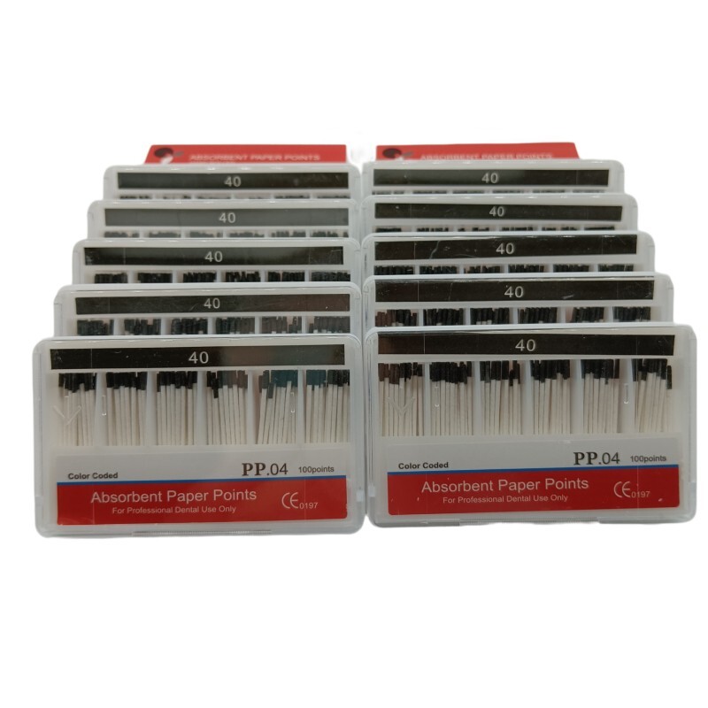 10 Packs Dental Endodontics Absorbent Paper Point Taper 0.04 40# 100pcs/pack