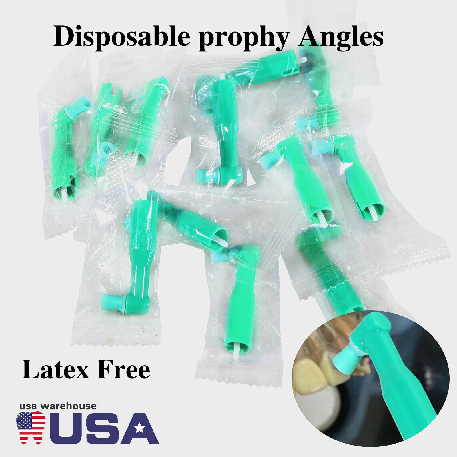 Dental Disposable Prophy Angles -Turbine Blade 90° Soft Cup Latex Free 100 pcs