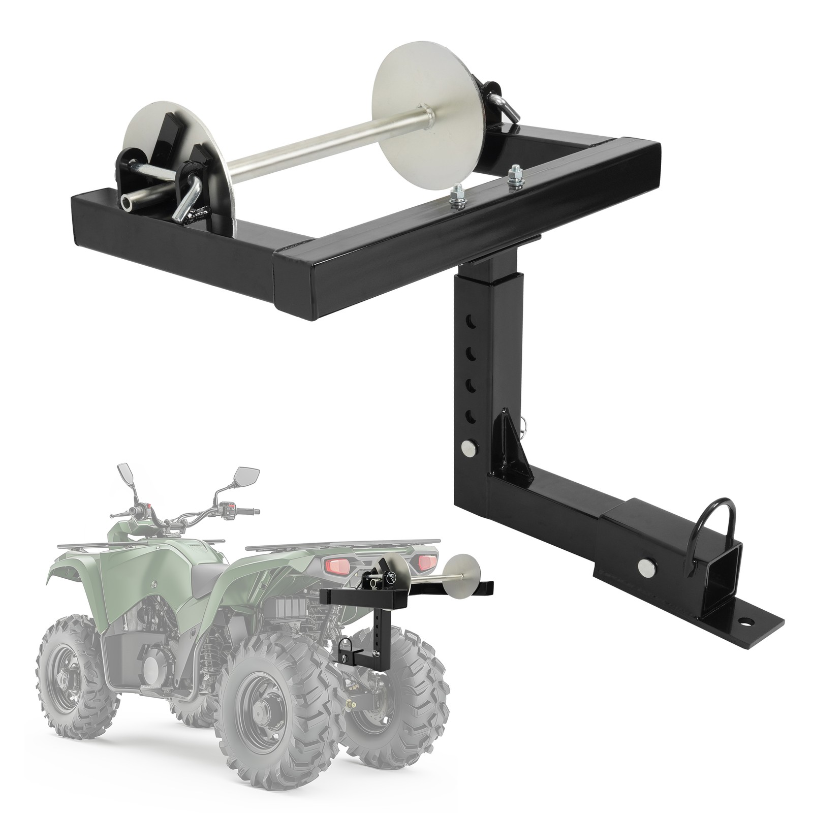Barbed Wire Unroller Bolt-On ATV Adaptor with 2″ Receiver Hitch For Fencing