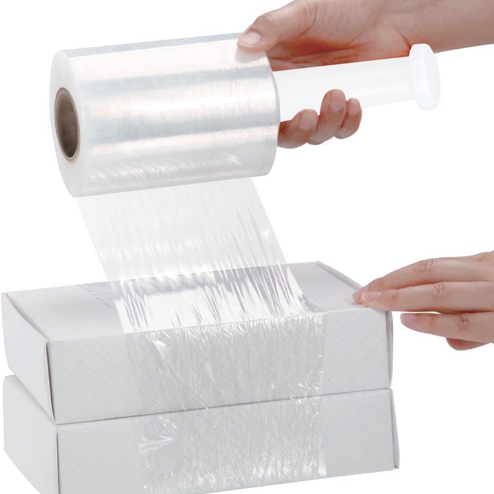 24 Rolls Narrow Banding Stretch Film Packing Wrap 45 Gauge 5″x 1000′ Clear