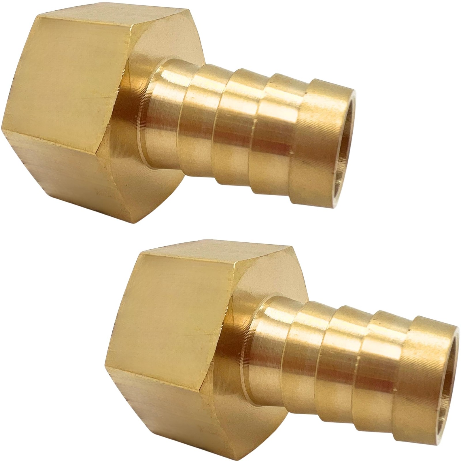 2PCS Brass Hose Fittings 3/4″ NPT Female to 5/8″ 3/4″NPT 5/8″Barb,