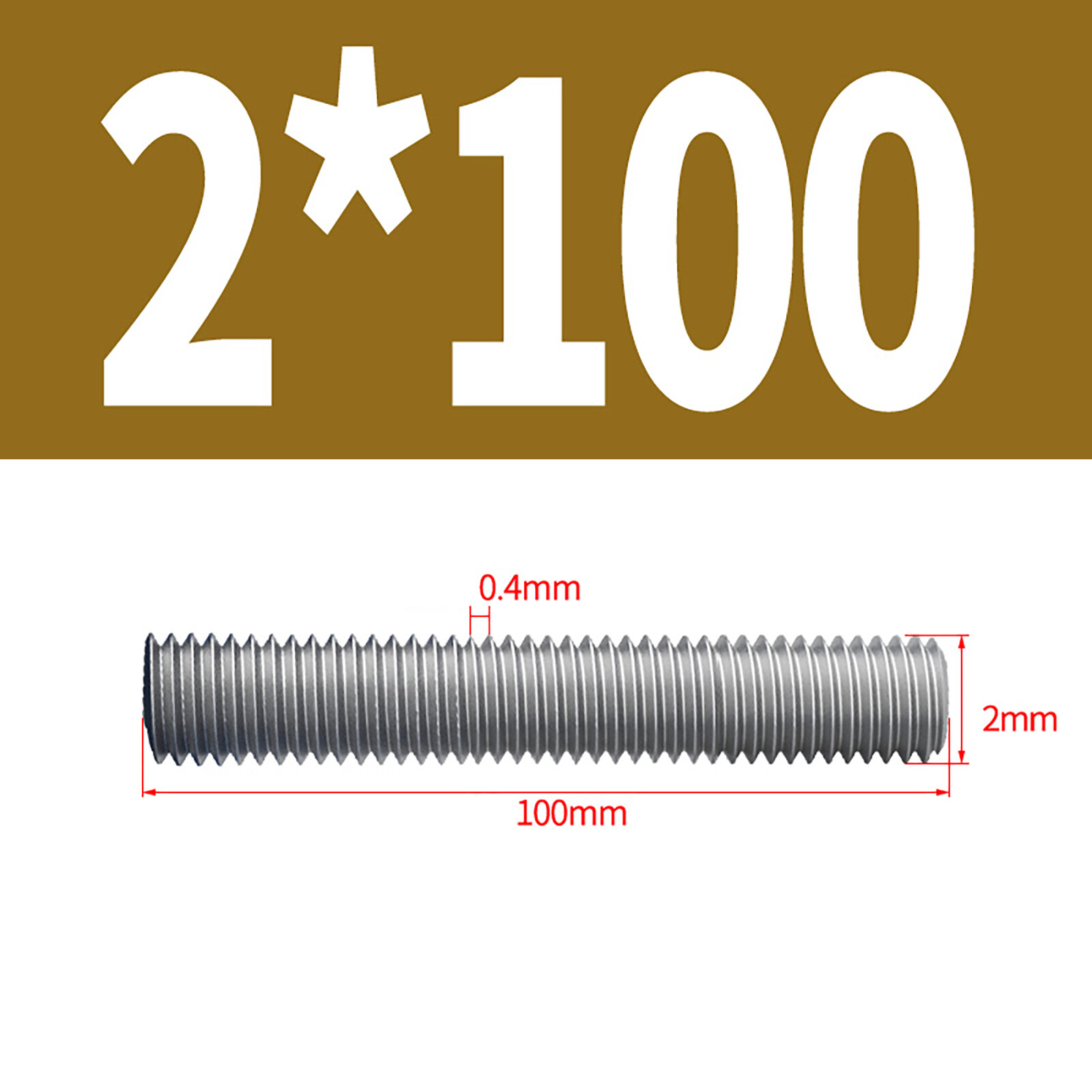 Fully Threaded Rod/bar/Studding/Allthread M2 3 4 5 6mm to M20 A2 Stainless Steel