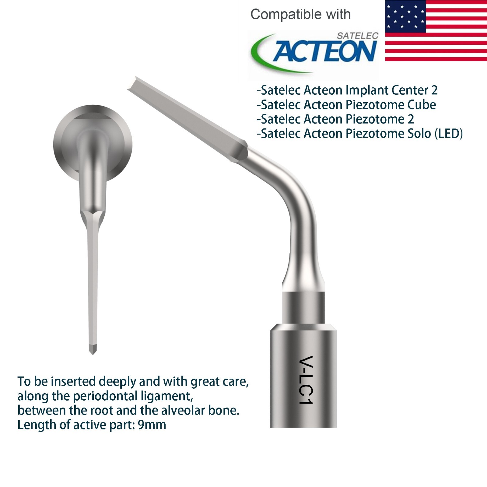Piezotome 2 Surgery Tip Satelec Piezo NINJA LC1 Ultrasonic Scaler Extraction Tip
