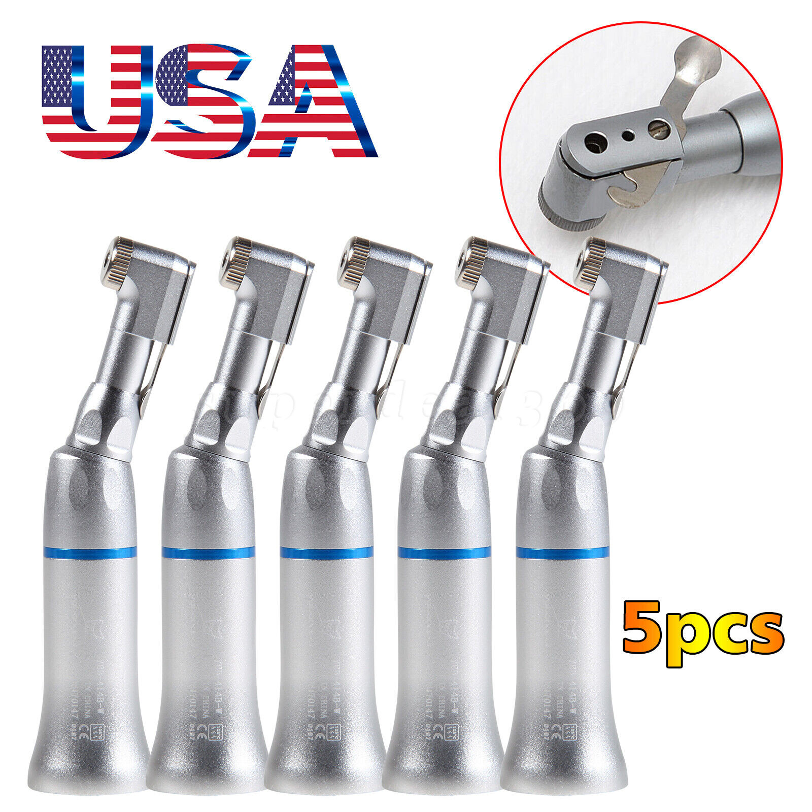 Dental Slow Low Speed Contra Angle Handpiece Latch Bur Fit NSK E-type Motor OR