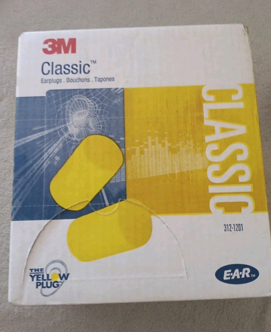 3M 312-1201 E-A-R Classic Earplug – Yellow (200 Pair)
