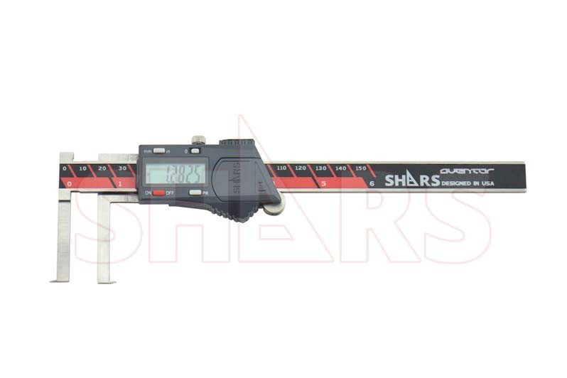 6″/150mm IP54 Inside Groove Electronic Caliper Interchangeable Anvil M]