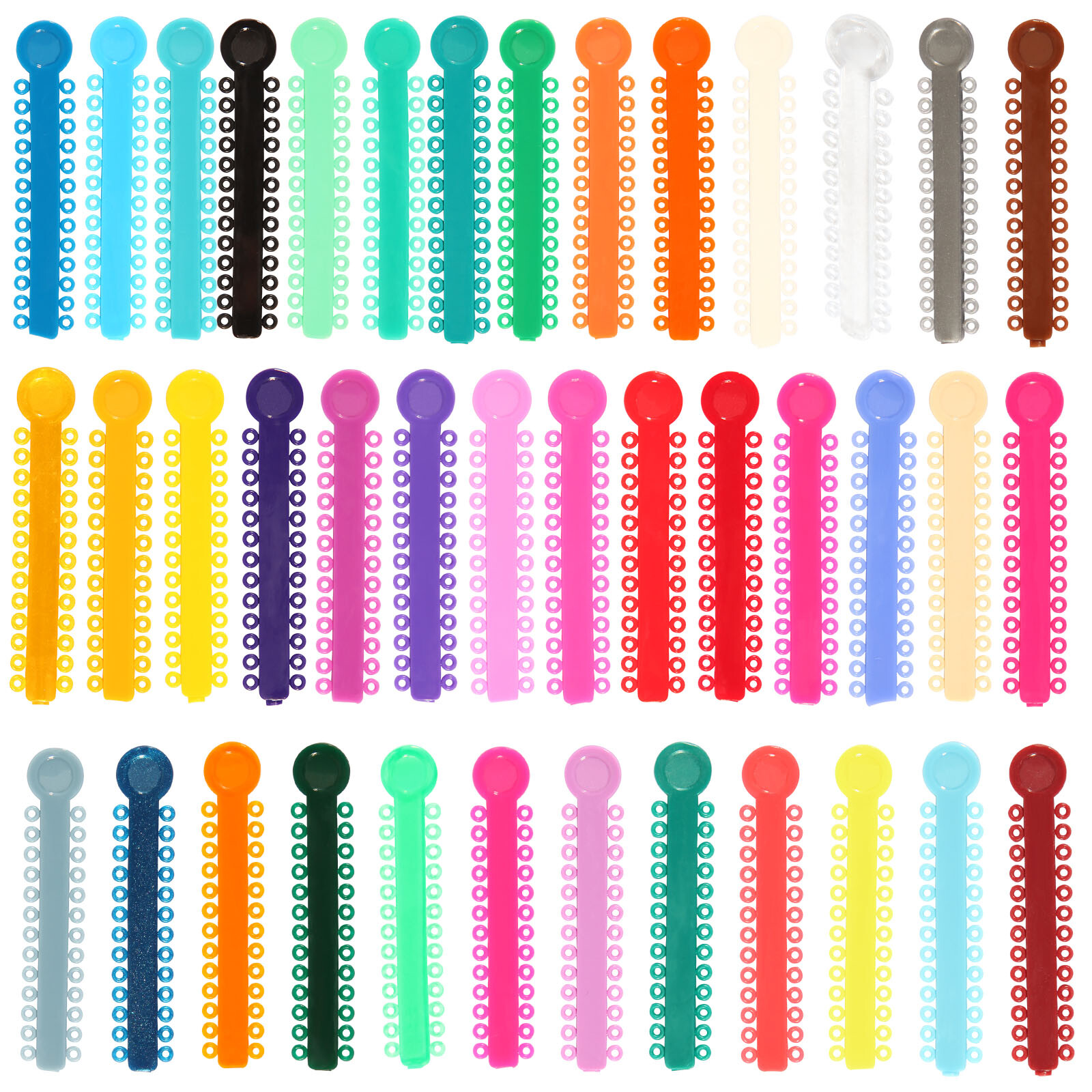 1040pcs Dental Orthodontic Ligature Ties Elastic Bands for Brackets 43 Colors AA
