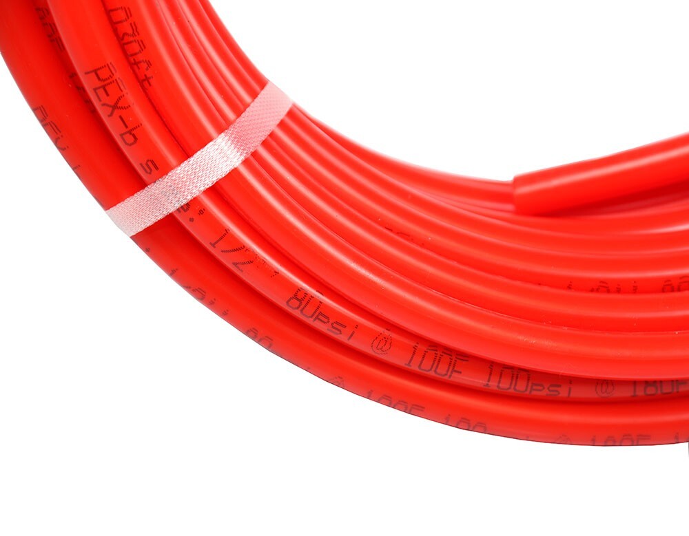 1/2 inch Pex B Pipe 200ft 1 Roll RED Tubing Non-Barrier Radiant Water Plumbing