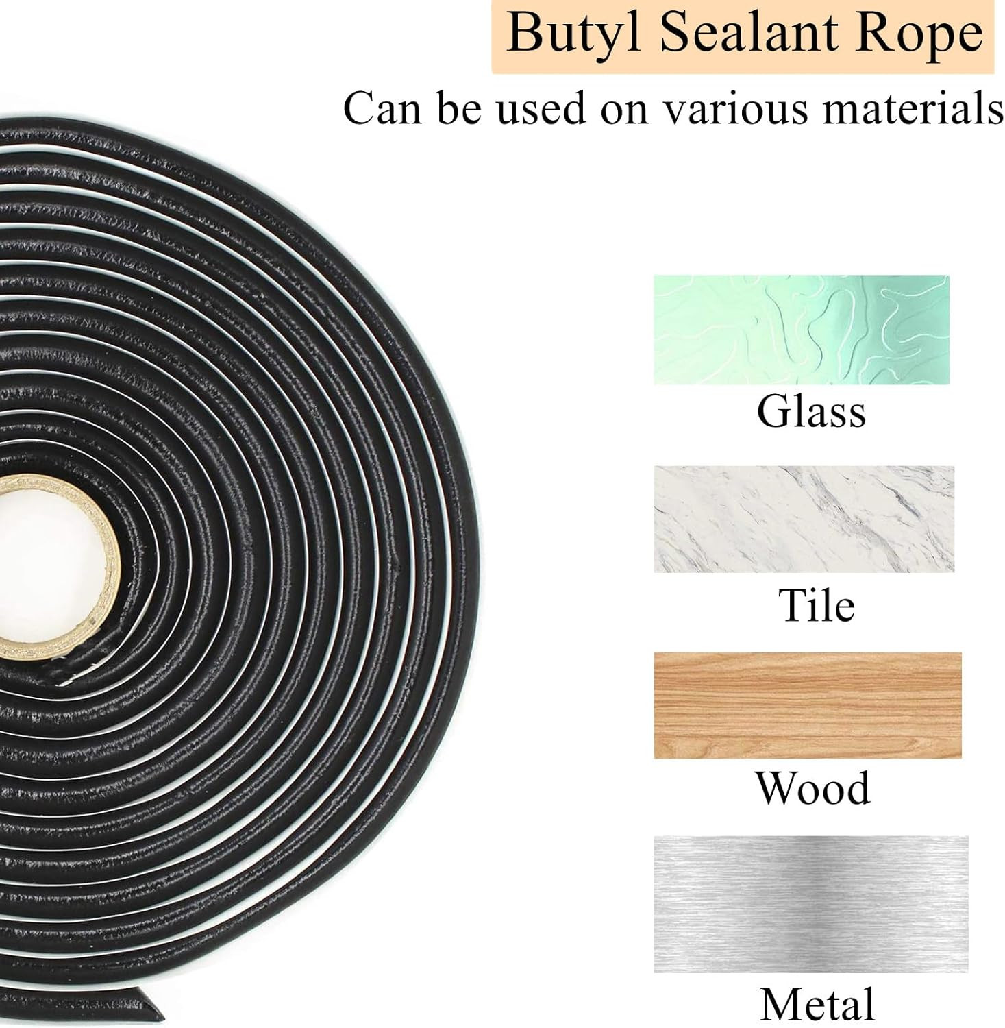 Butyl Tape 13Ft/4M Headlight Waterproof Sealant Tape Butyl Rubber Tape for Seali