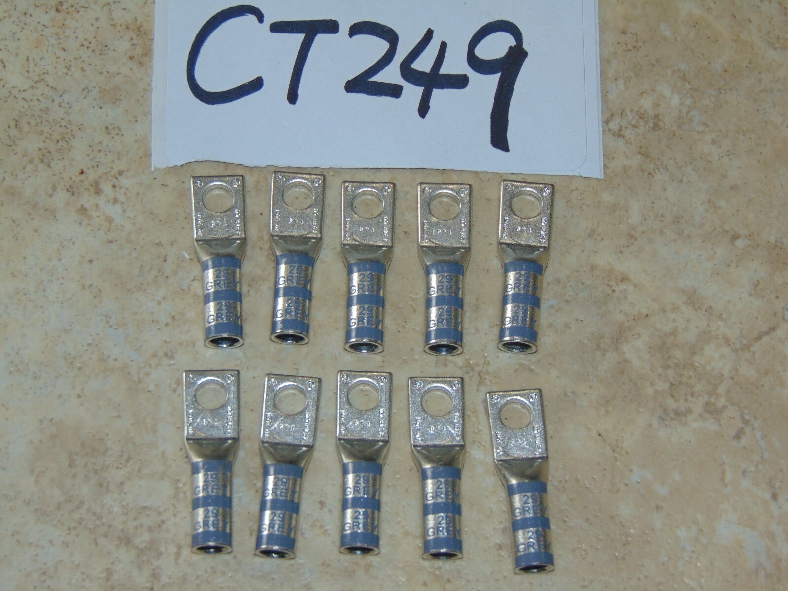 THOMAS & BETTS T&B 40 50N 4 STR CU 29 GREY DIE LOT OF 10 ELECTRIC LUG NEW