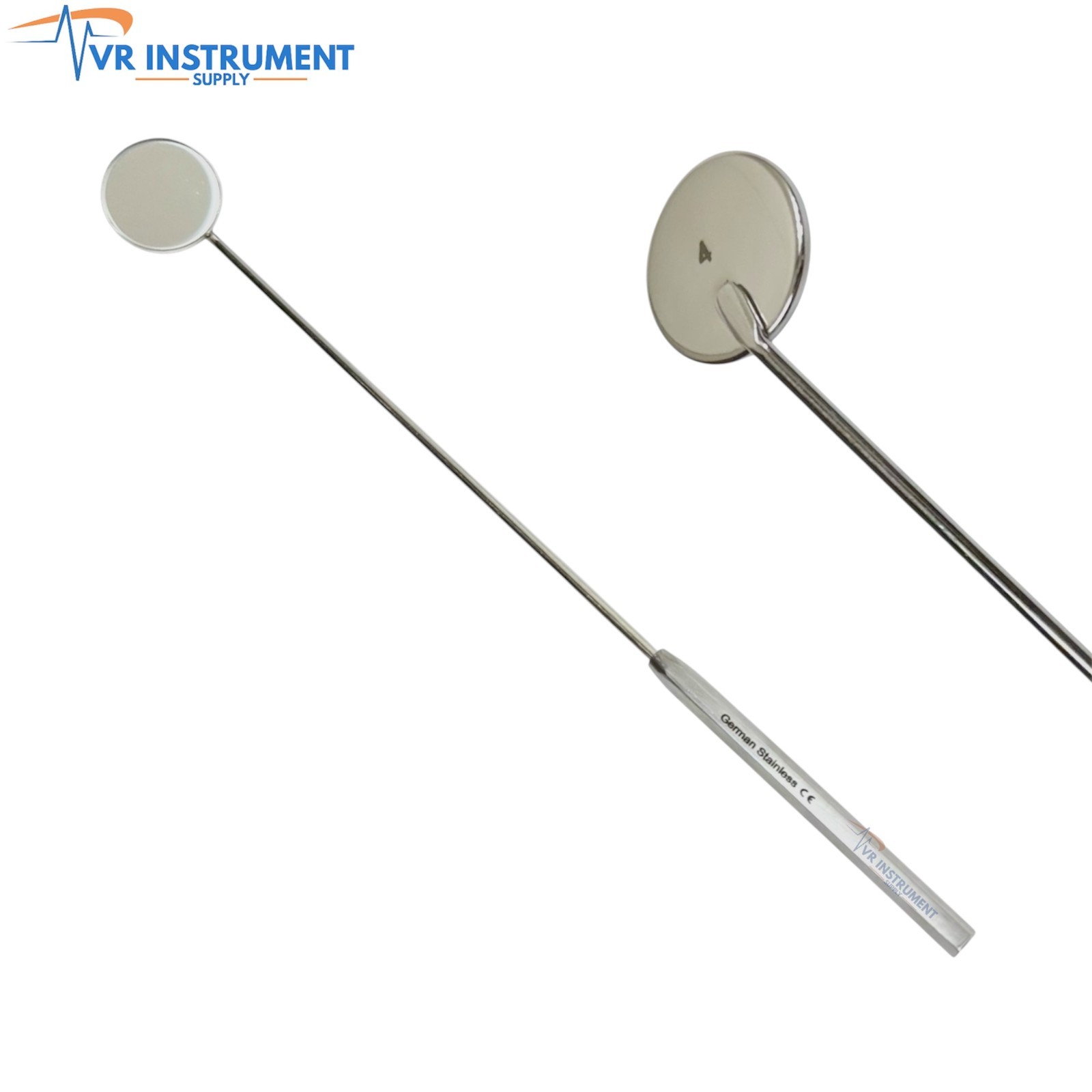 Dental Mirror No 4 with Handle 8″ Dentist Tool for Teeth Cleaning Inspection
