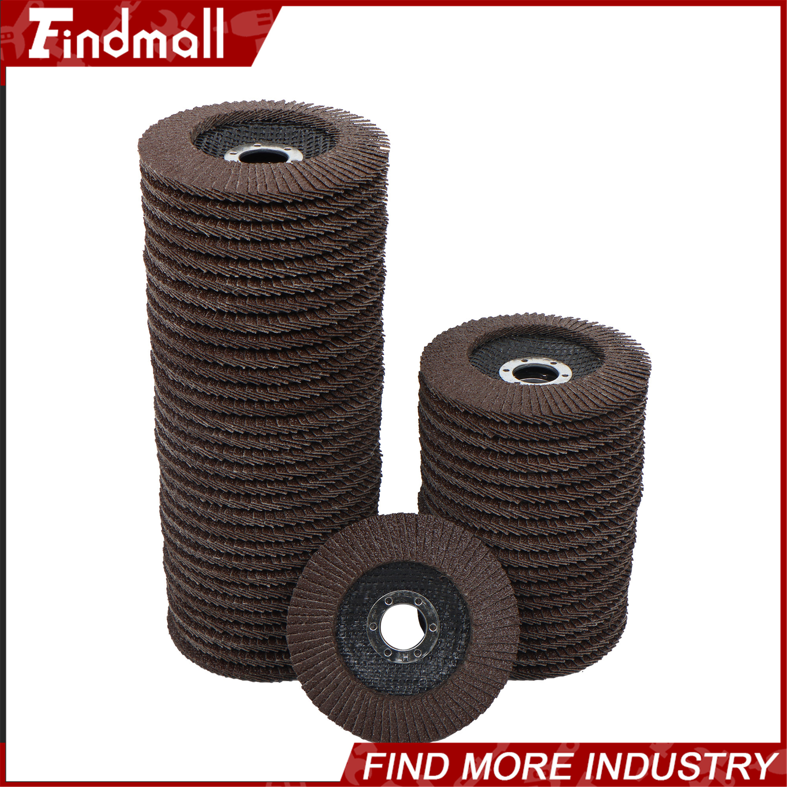 Findmall 50 Pcs 4-1/2″×7/8″ 40 Grit Premium Zirconia Flap Disc Sanding Grinding