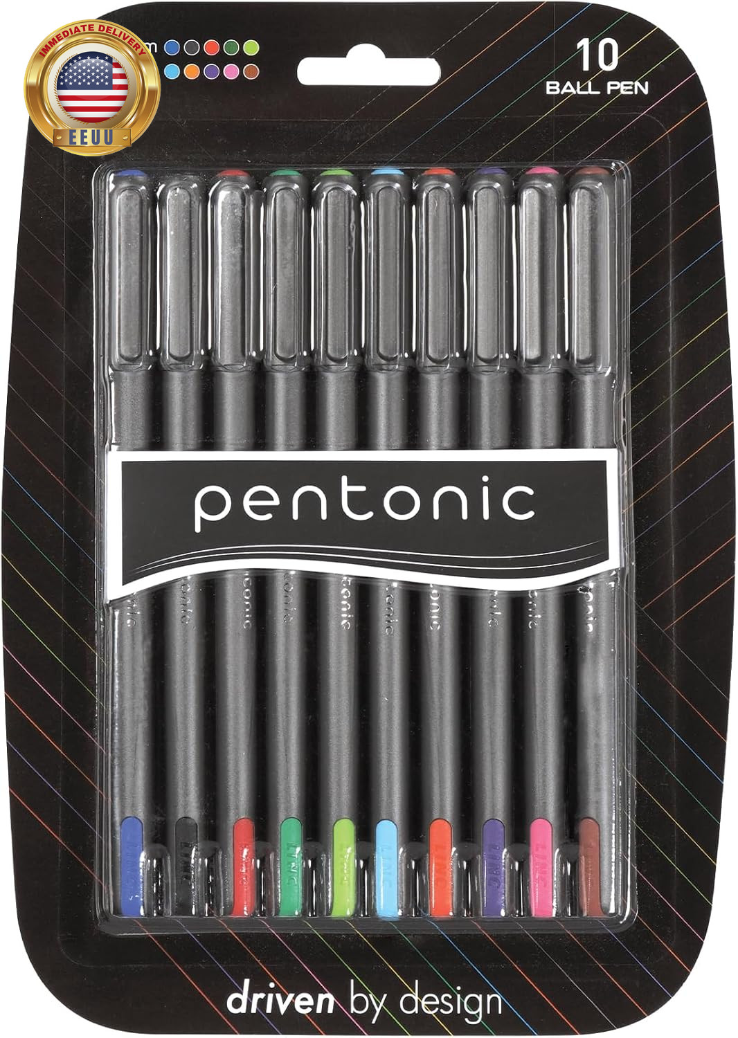 Pentonic Premium Ball Point Pen 1.0 Mm Medium Point, 10-Count, Assorted Colors |