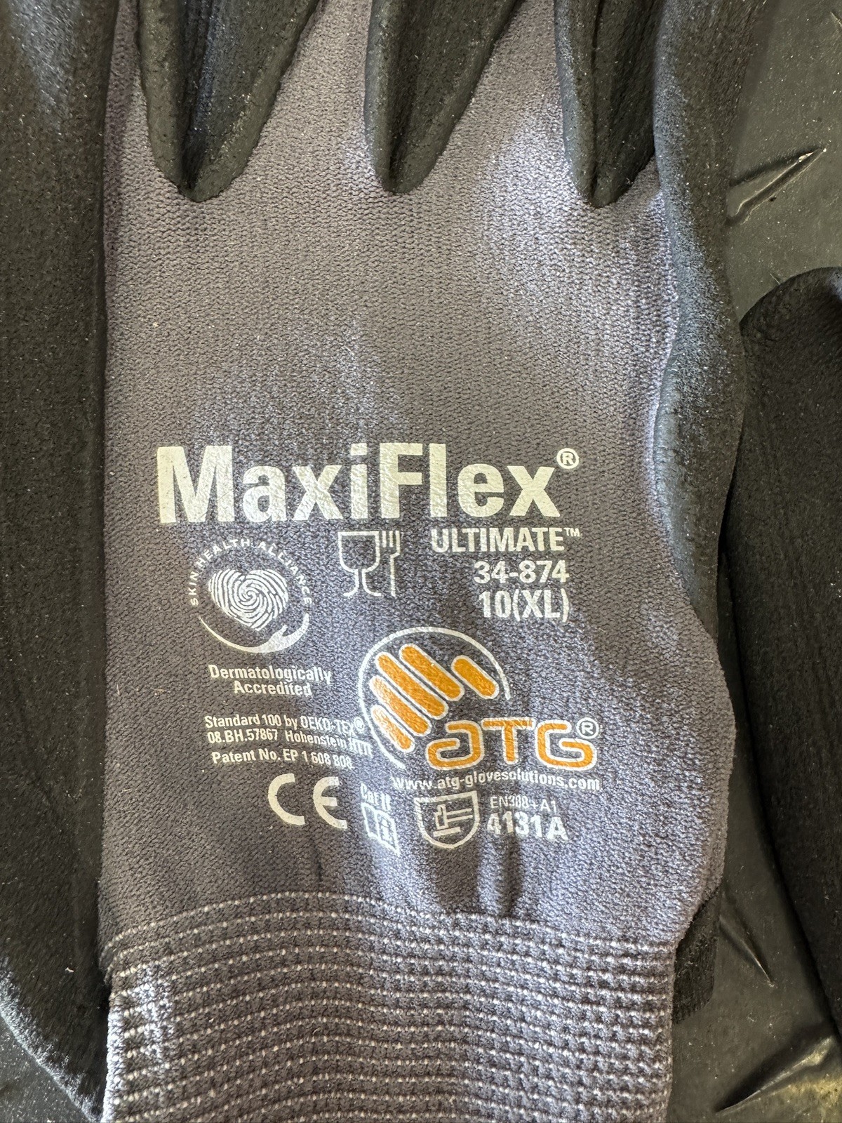 ATG 34-874 MaxiFlex Ultimate Grip Coated WORK GLOVES 12 pair XL