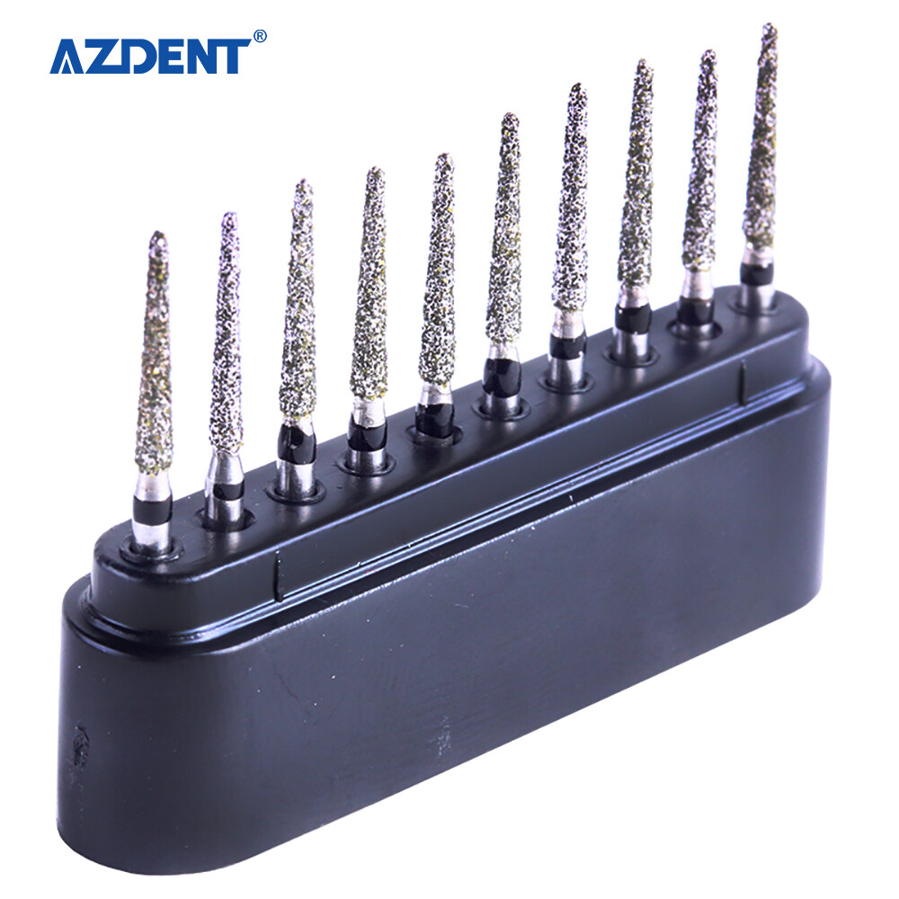 AZDENT Dental Super Coarse Diamond Burs FG Bur for High Speed Handpiece