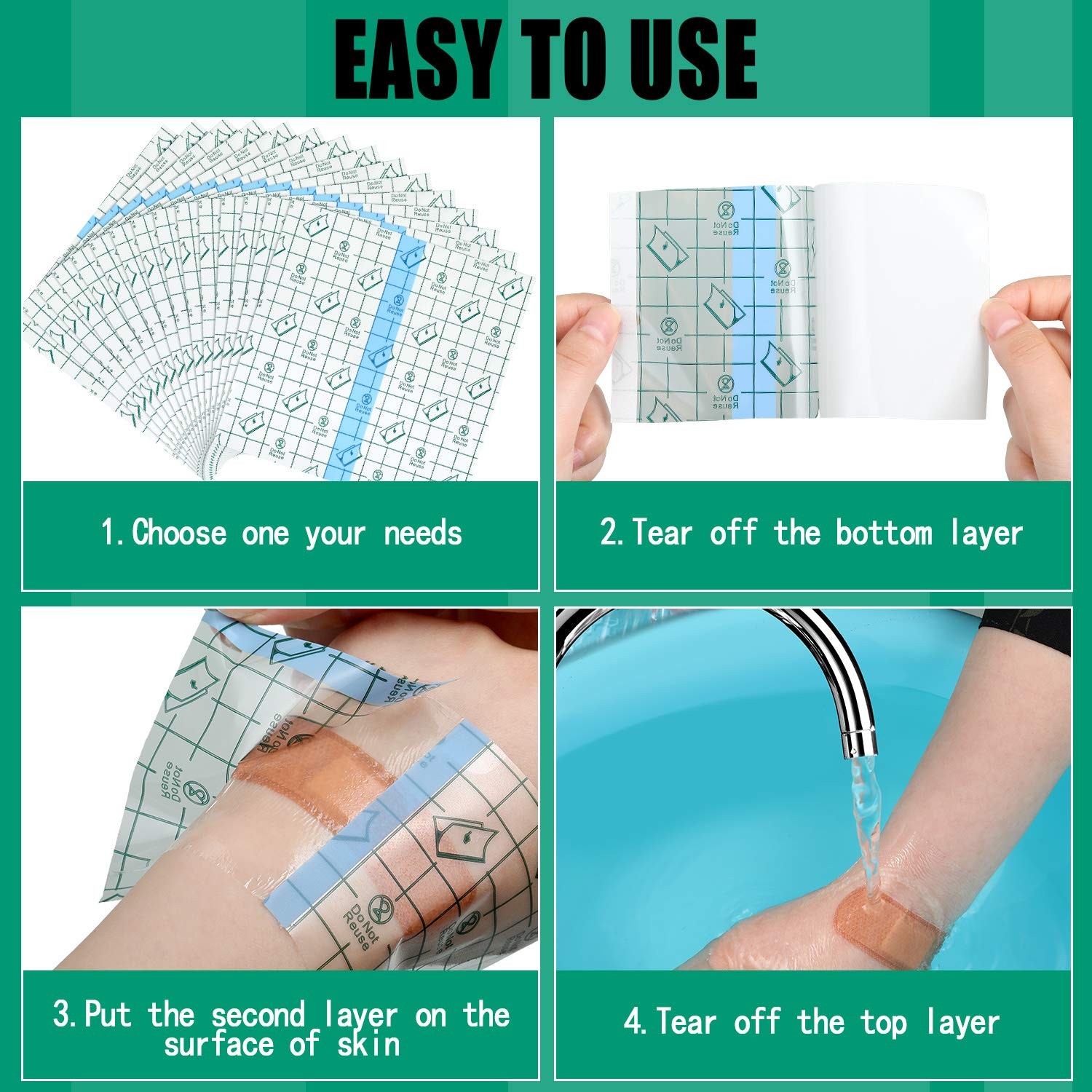 BBTO 50 Pieces Transparent Clear 6×6 Inch (Pack of 50), As Picture Shown