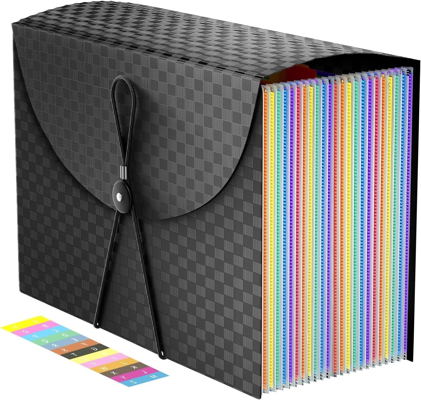 Expanding File Folders Accordion File Organizer with 24 Pockets,Accordian Docume
