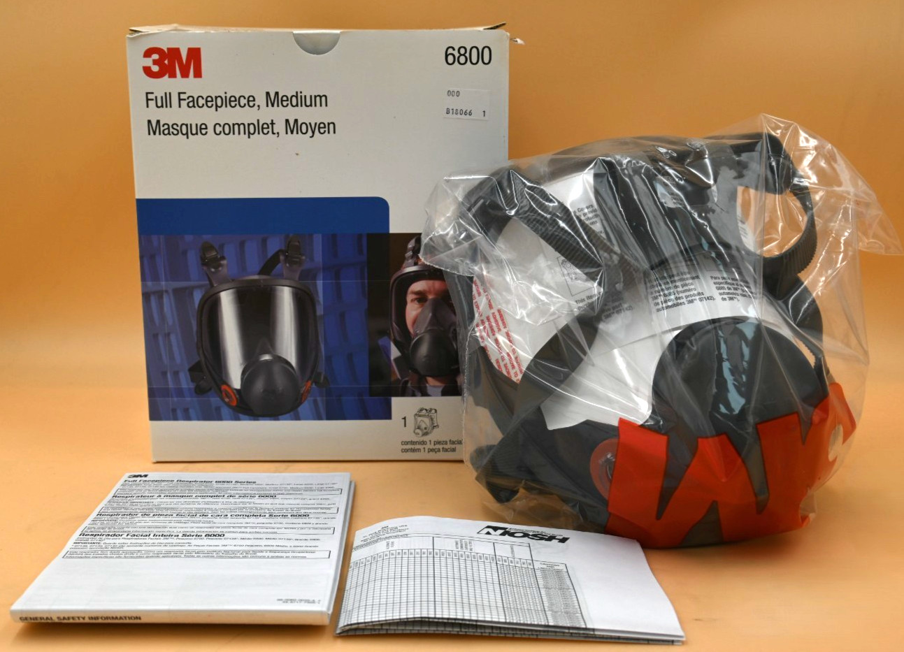 3M 6800 FULL FACEPIECE RESPIRATOR MASK SIZE MEDIUM