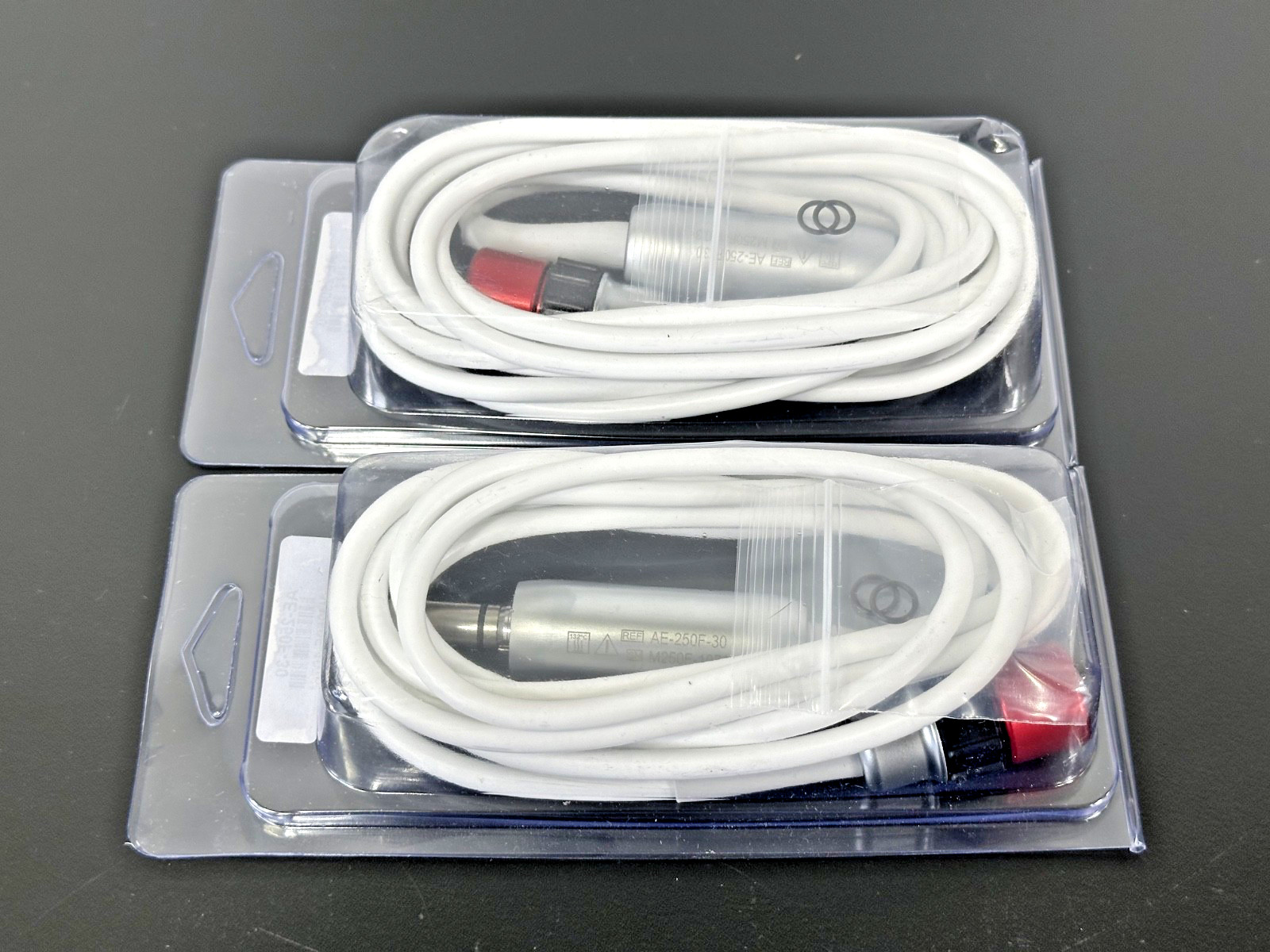 Lot of 2 Aseptico AE-250F-30 Dental Motor Cables With Handpiece Cord New