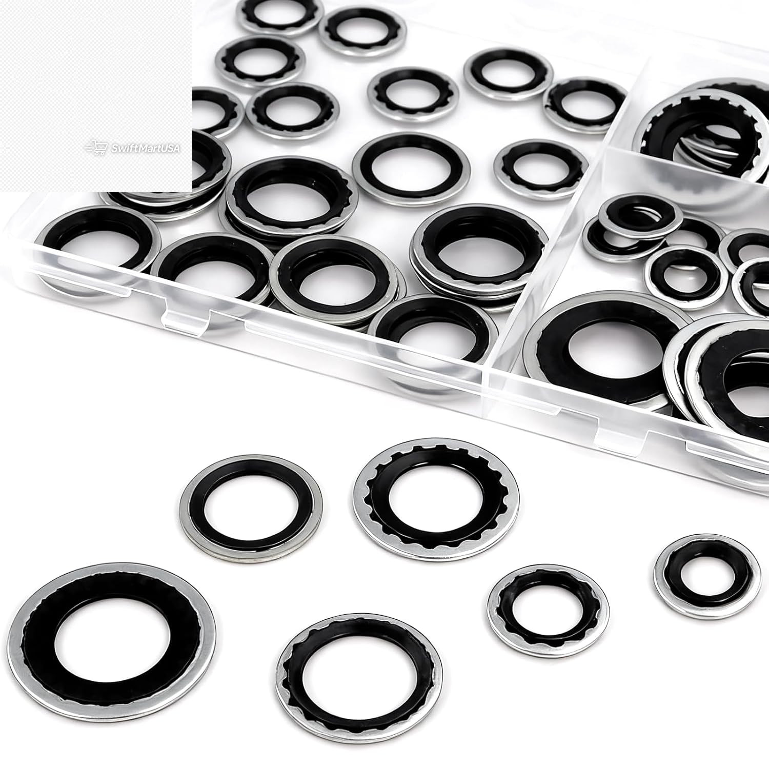 52 Pcs AC Gasket Kit R134a Compressor Seal Washers Car Auto Air Conditioner