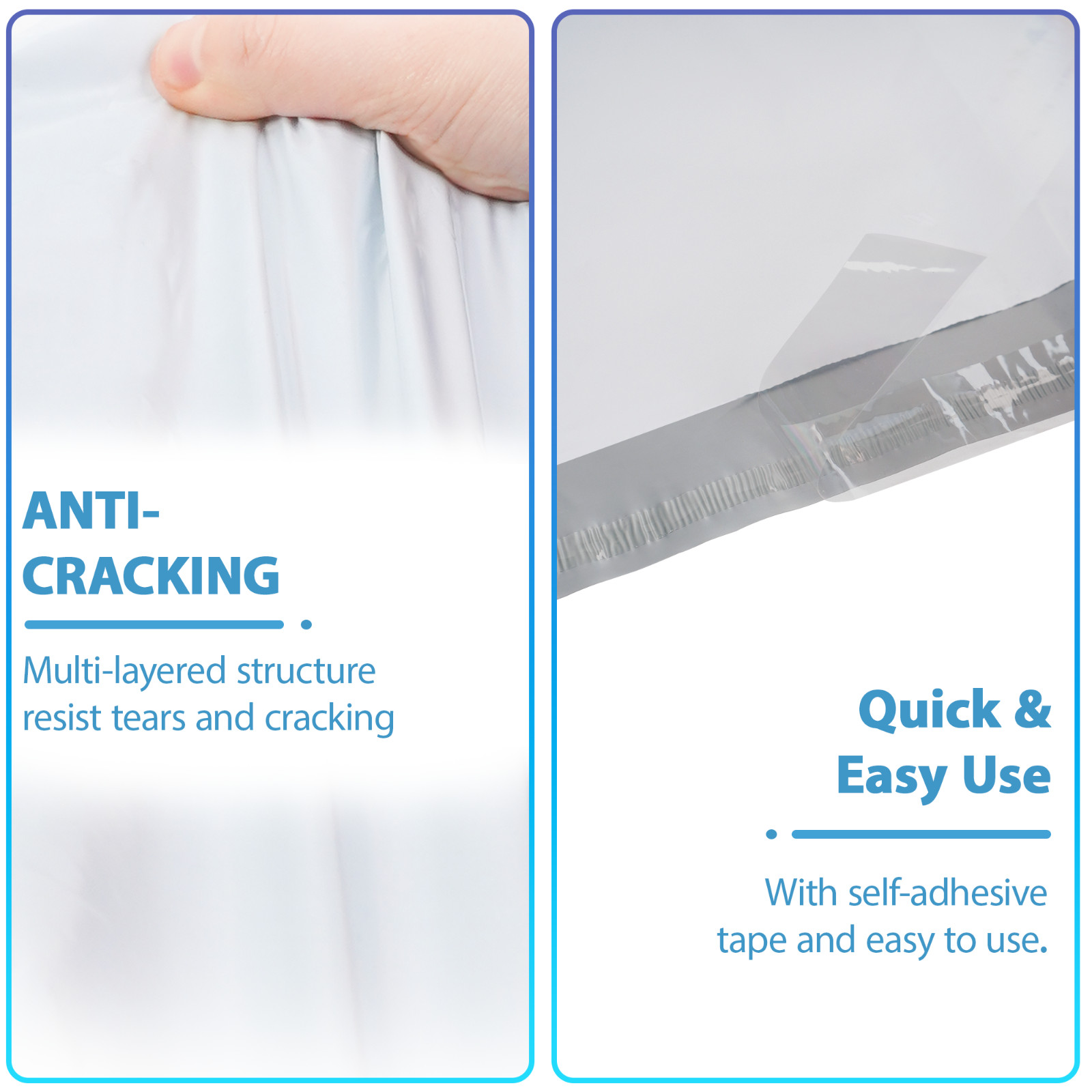 Poly Mailers Shipping Bags – 6×9 7.5×10.5 9×12 10×13 12×15.5 14.5×19 19×24 24×24