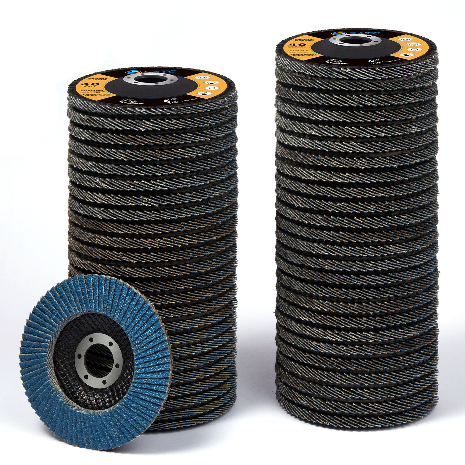 40 PACK 4.5″ 4-1/2″ Zirconia Flap Discs 40 60 80 120 Grit Sanding Grinding Wheel