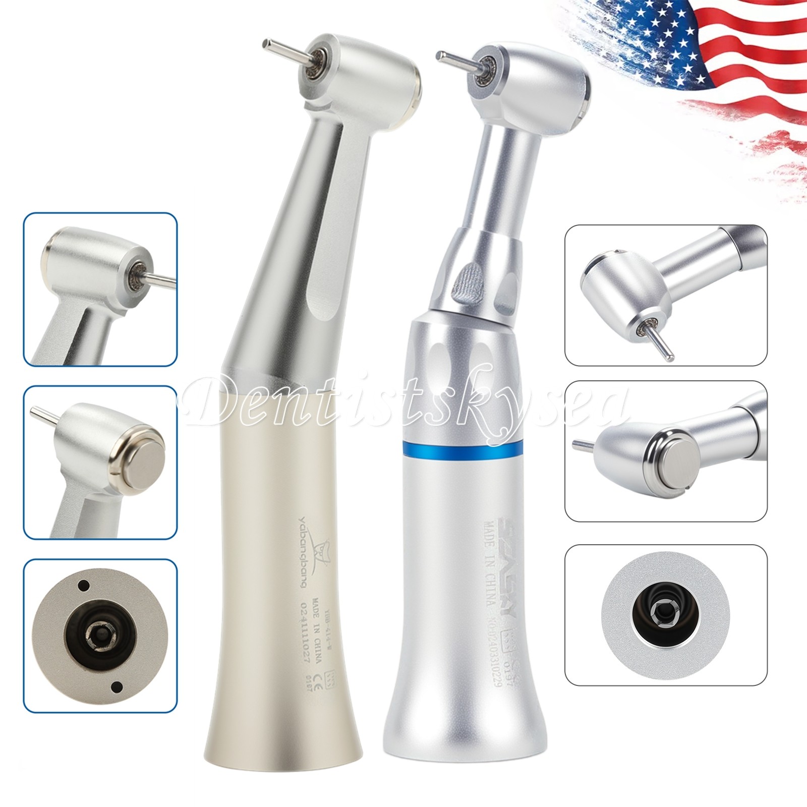 Low Speed Handpieces Contra Angle Push Button E-Type fit FG 1.60mm Burs