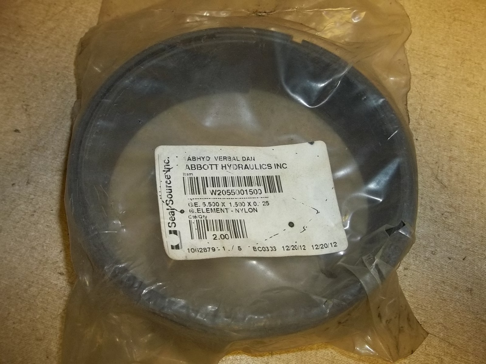 NEW Abbott Hydraulics 5.500×1.500x.25 G.Element-Nylon Oil Seal *FREE SHIPPING*