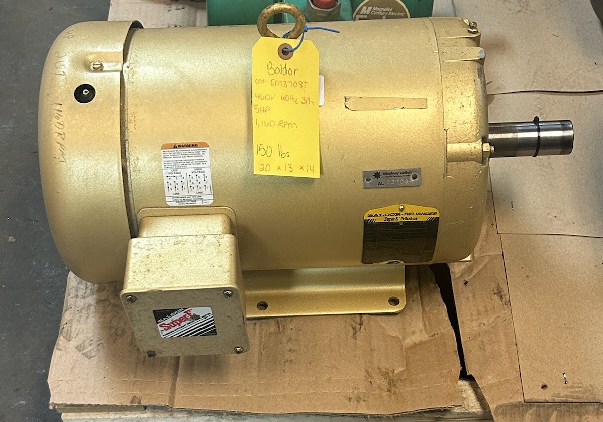 BALDOR,EM3708T,SUPER-E MOTOR 5HP 230/460V 1160RPM 3PH 215T FRAME