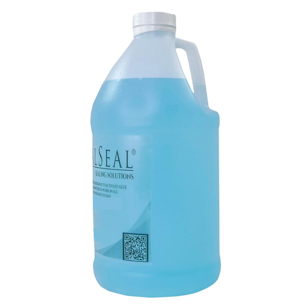 IdealSeal Envelope Liquid Moistener and Sealer – 0.5 Gallon (64 oz), Blue