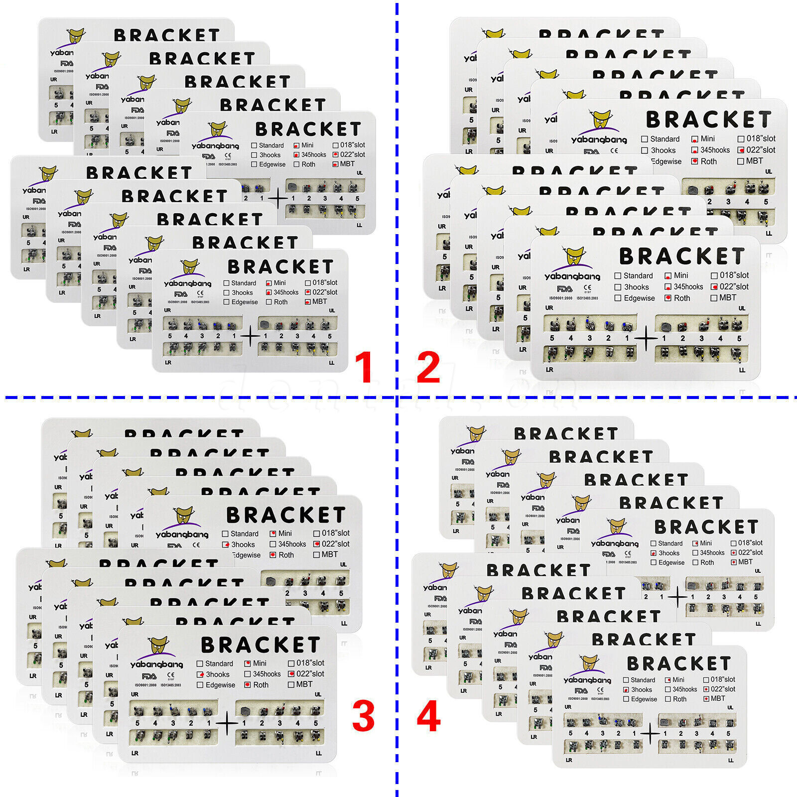 1/ 10Packs Orthodontic Dental Arch Wire Niti Round / Brackets Braces MBT/Roth