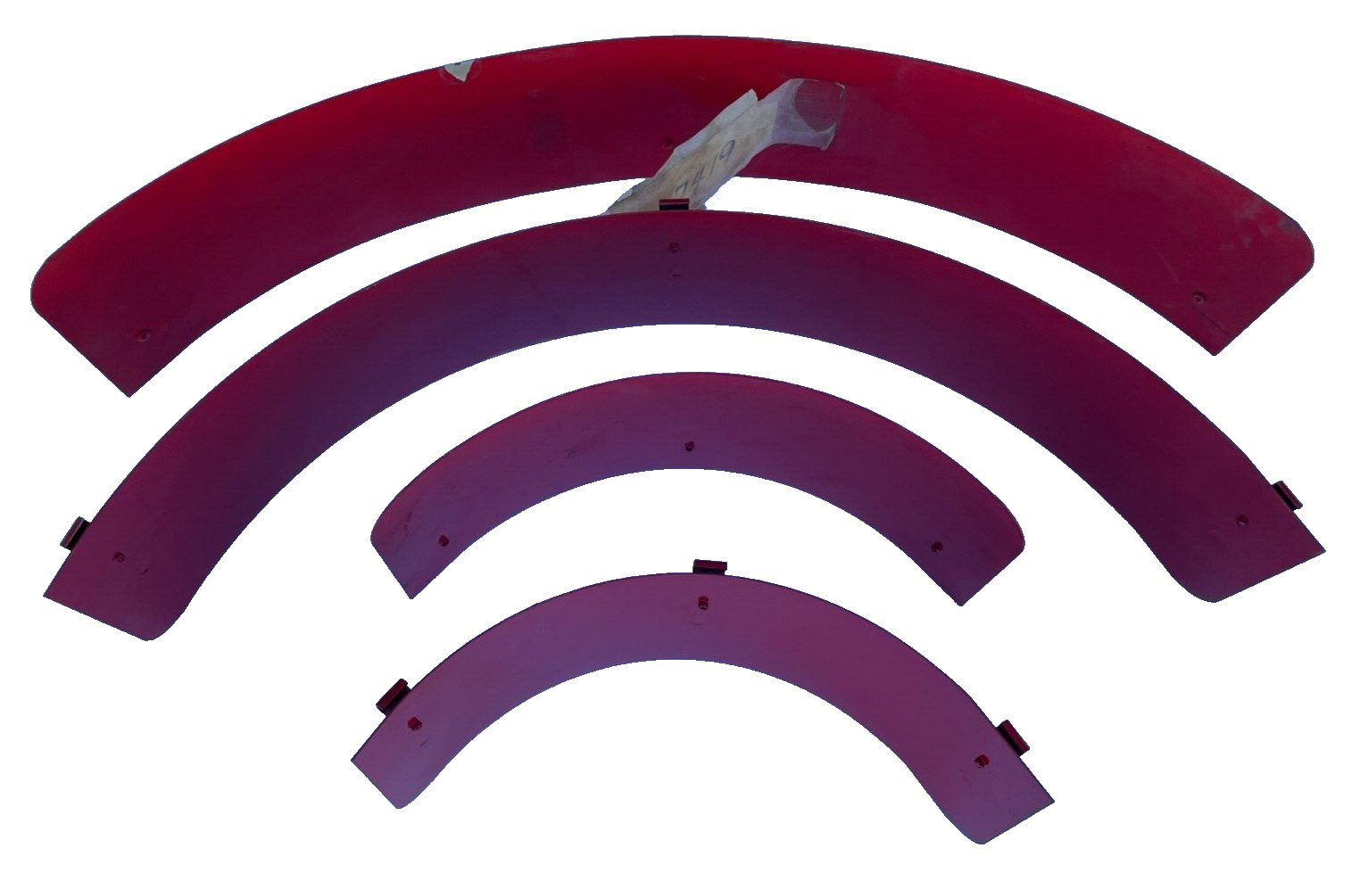 Grover Abrasion Curved Sheet Metal Parts Red Color 7419