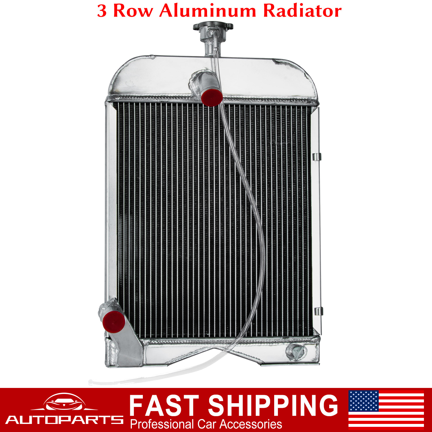 3 Rows Aluminum Radiator Fits for Ford 2N 8N 9N Models Tractors # 8N8005