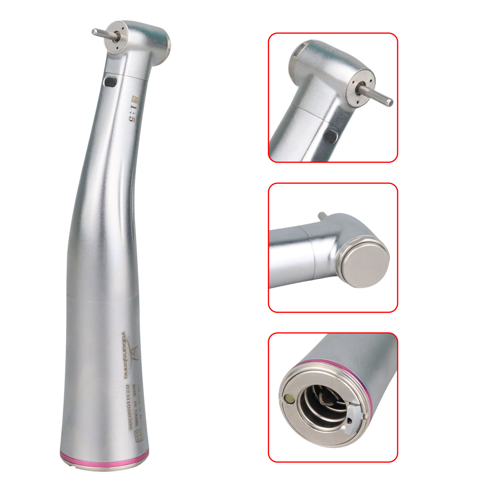 Dental 1:5/ 1:4.2/ 20:1/ 1:1 LED Fiber Optic Contra Angle fit NSK Electric uk