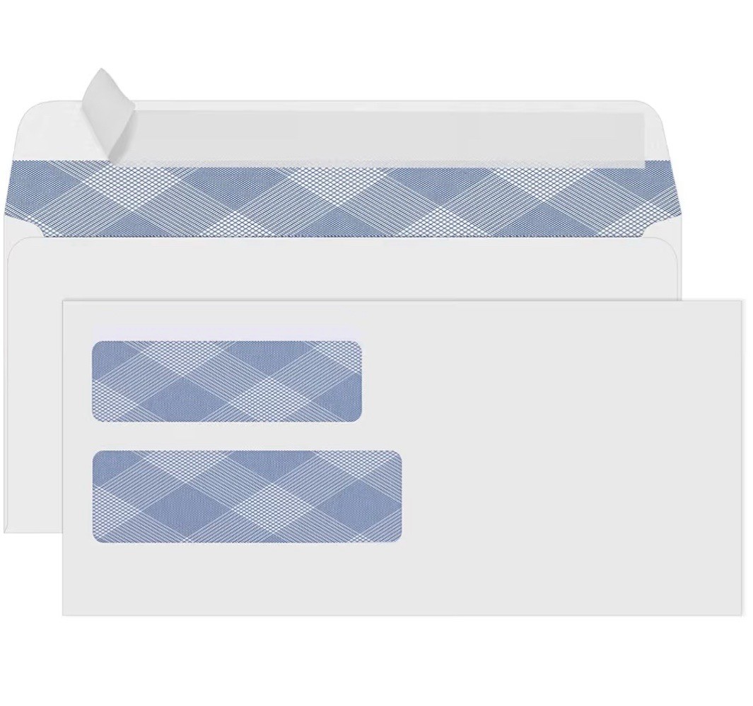 500 #10 Double & Single Window Mix Envelopes About 175 Double & 325 Single