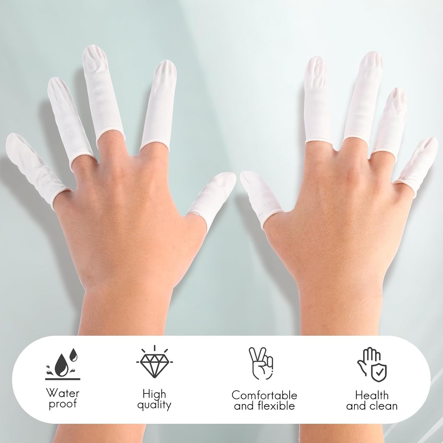 (500 PACK) Disposable Latex Finger Cots Medium Size Anti Static Durable Handmade