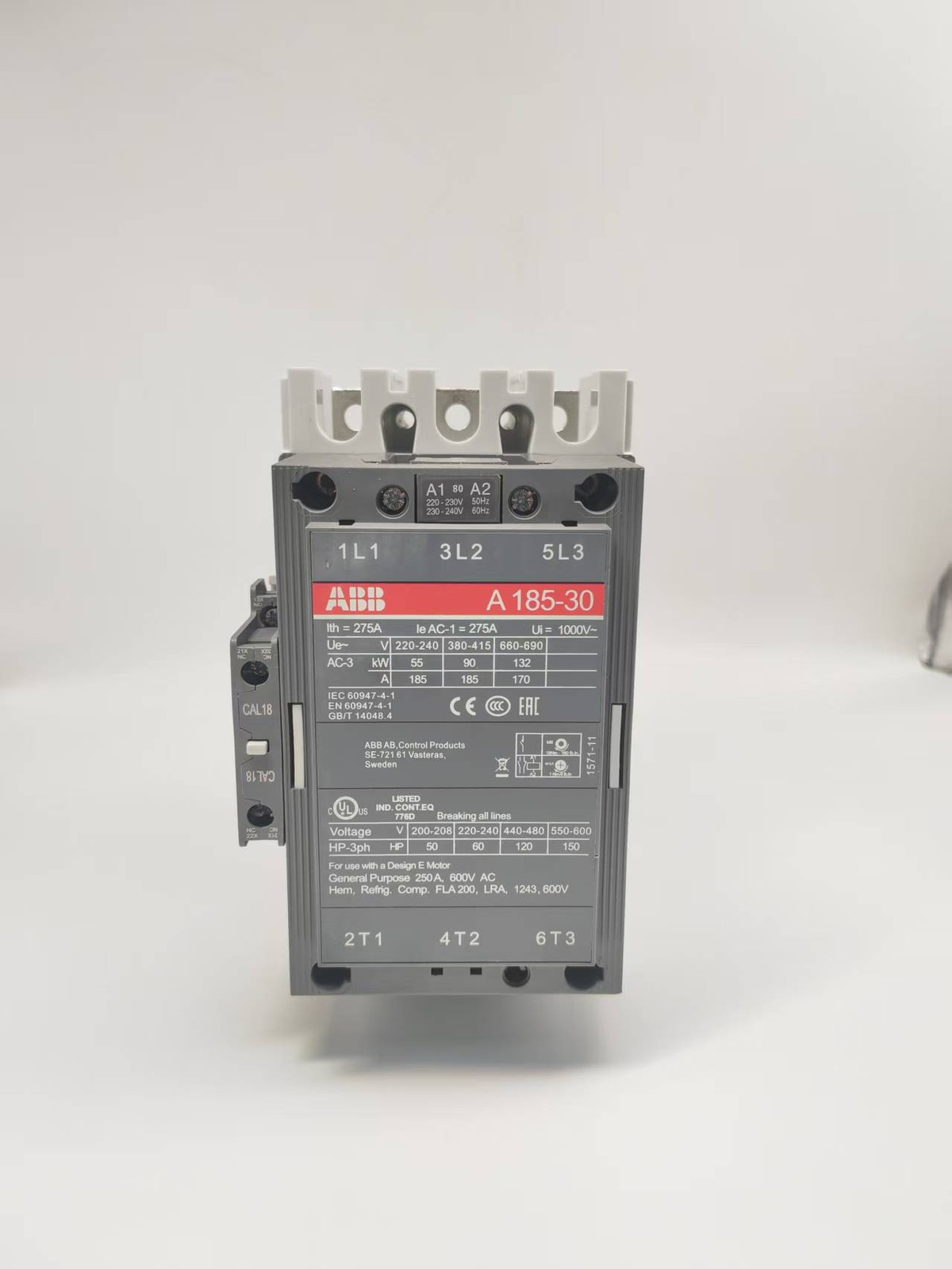ABB A185-30-11 1PC New A1853011 220VAC Contactor Expeidted Shipping