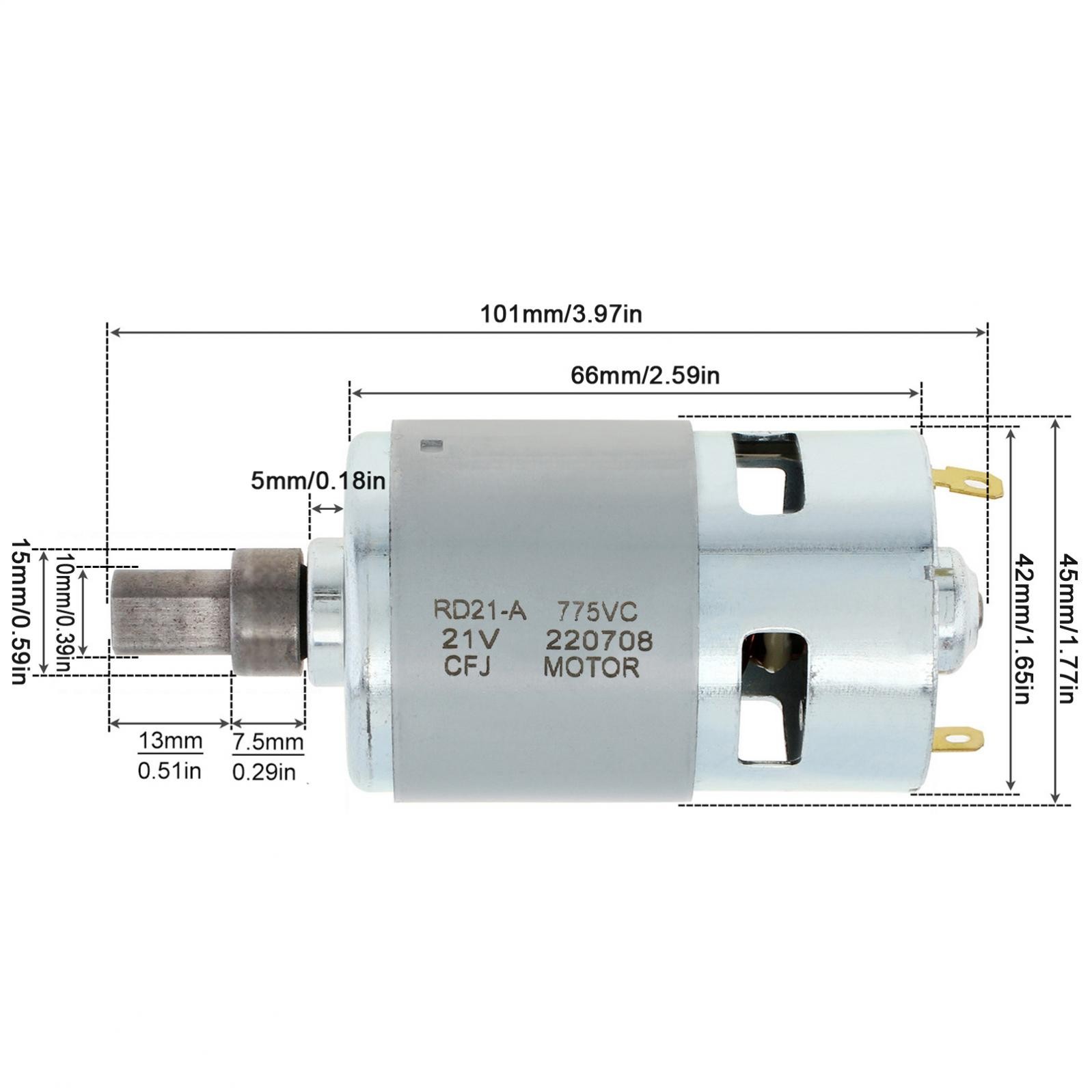775 DC Motor 18-21V 15000RPM High Speed Blower Motor Electric Machinery Tools