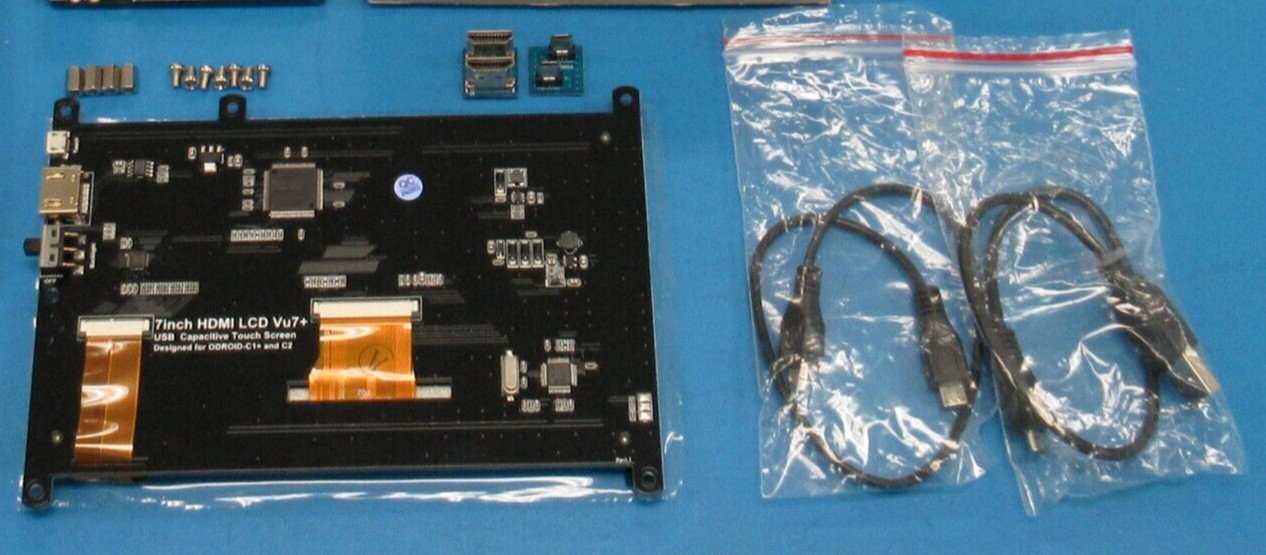 ( 1 ) HardKernel ODroid VU7+ HDMI LCD Display USB Capacitive Touch Screen C1+ C2