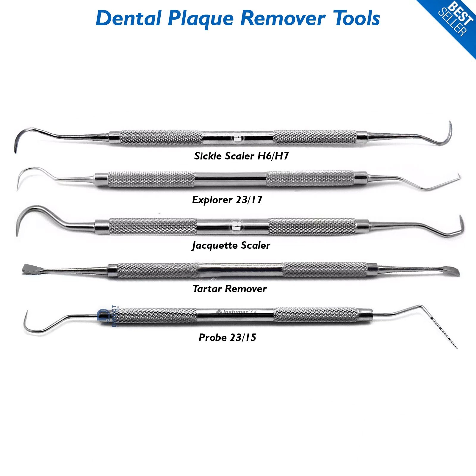 Professional Dental Scaler Kit – Tartar Plaque Remover Tools for Teeth Cleaning
