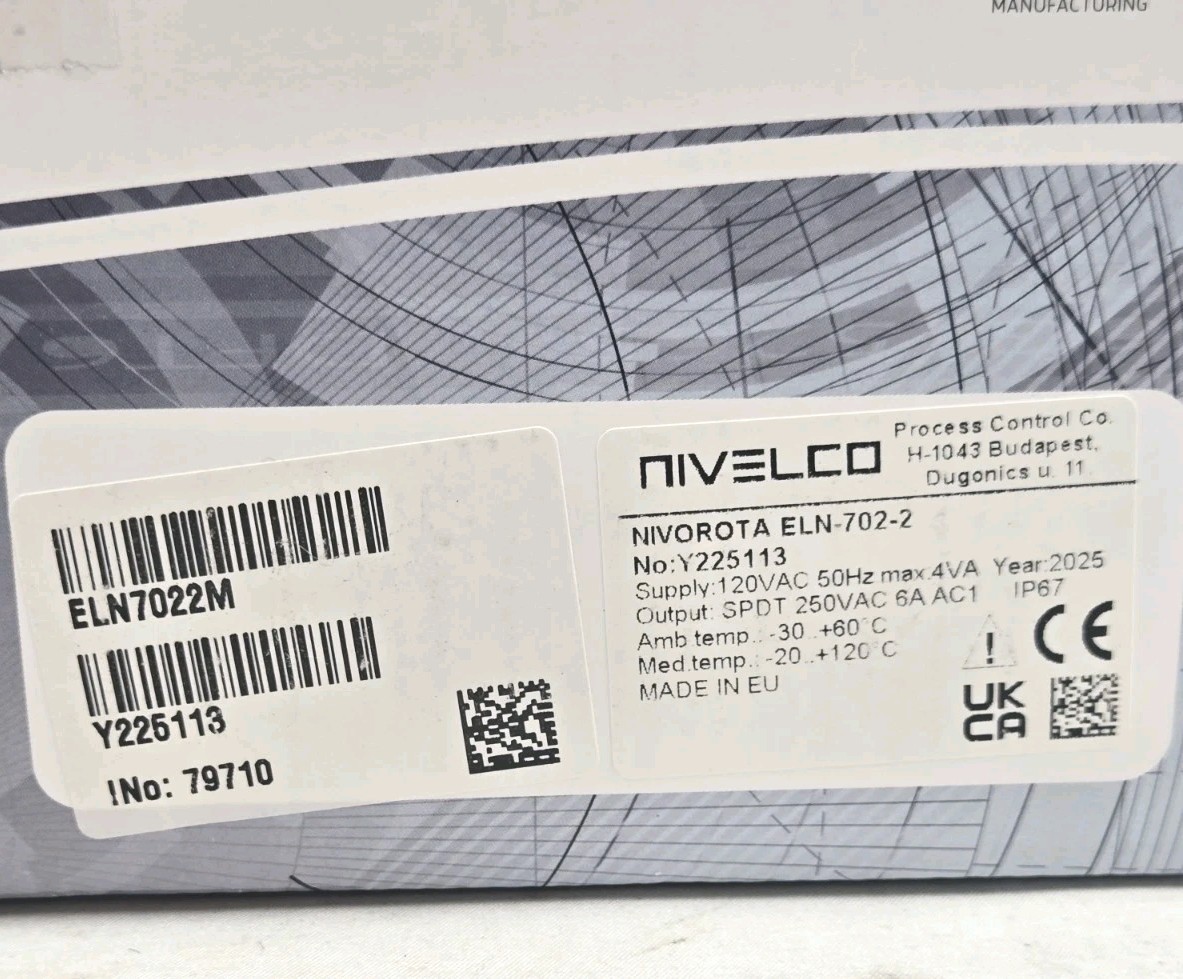 NIVELCO NIVOROTA ELN-702-2 / ELN7022M / 79710 Rotary Paddle Level Switch SEALED