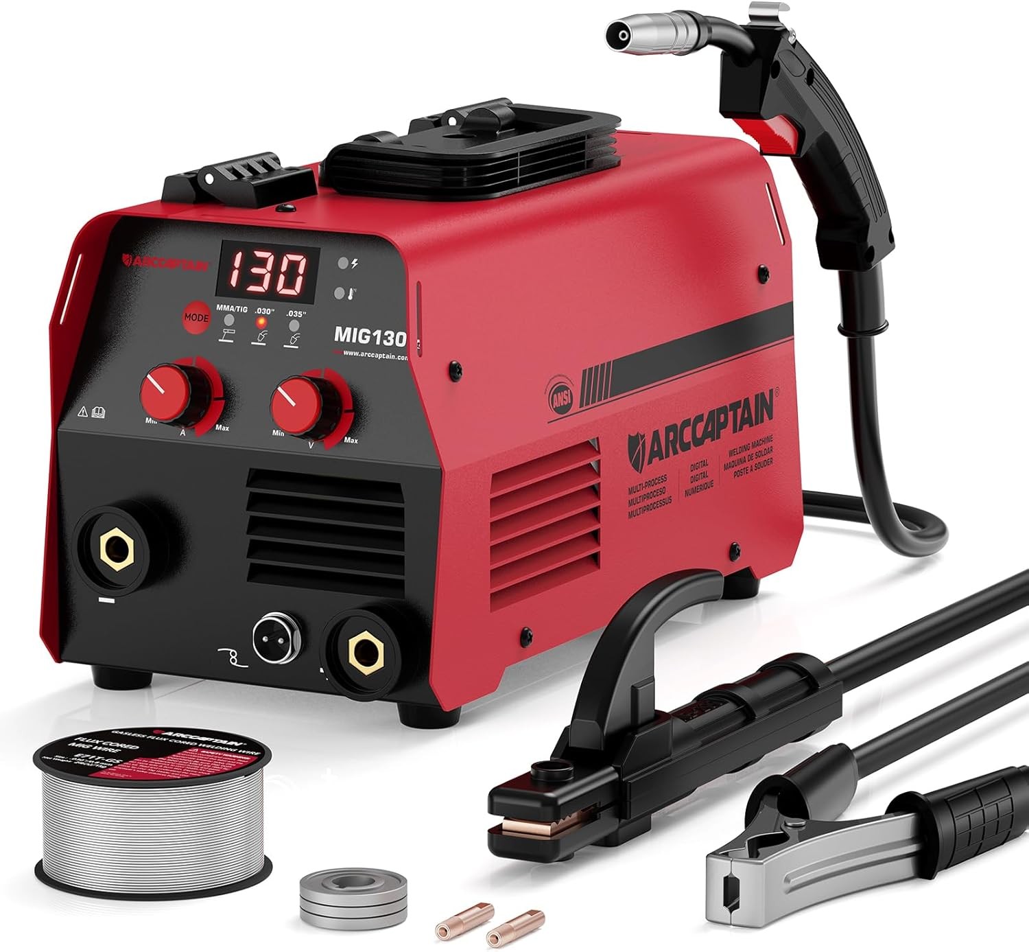 ARCCAPTAIN MIG200 MIG205PRO MIG250 MIG205MP MIG Welder Flux Core Stick Lift TIG