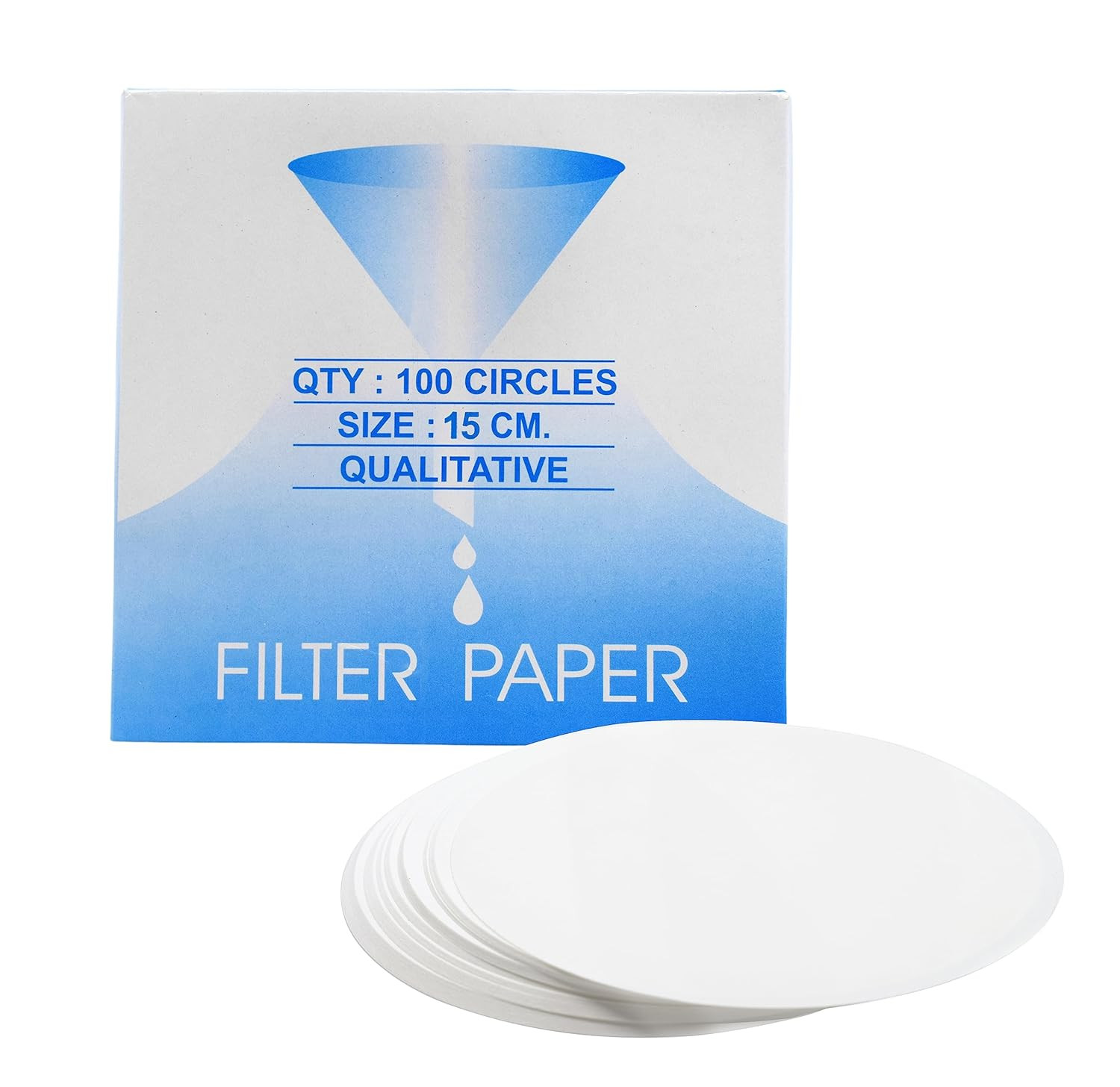 Premium Filter Paper,15Cm,Pack of 100 – Chemistry Filter Paper, Lab Filter Paper