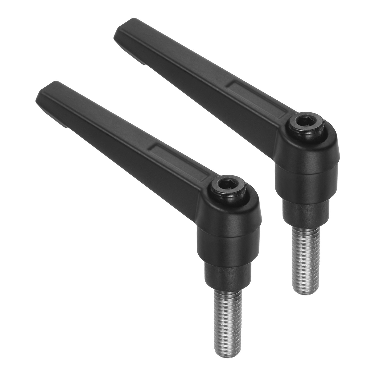 2pcs M8 x 20mm 304 Stainless Steel Thread Adjustable Clamping Lever Handle Knob