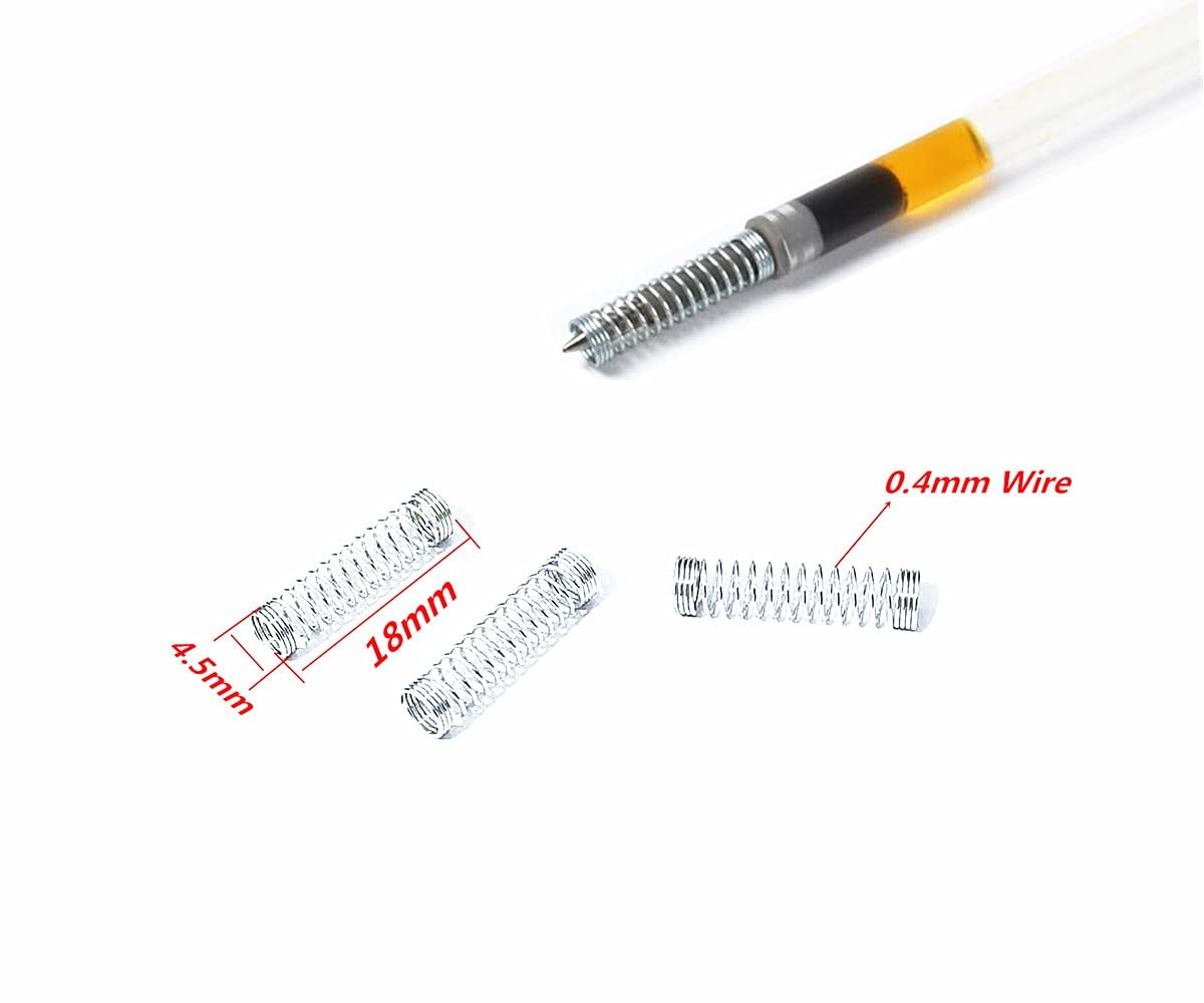 100 PCS Galvanized Ball Point Pen Small Compression Spring 0.016×0.18×0.7 In